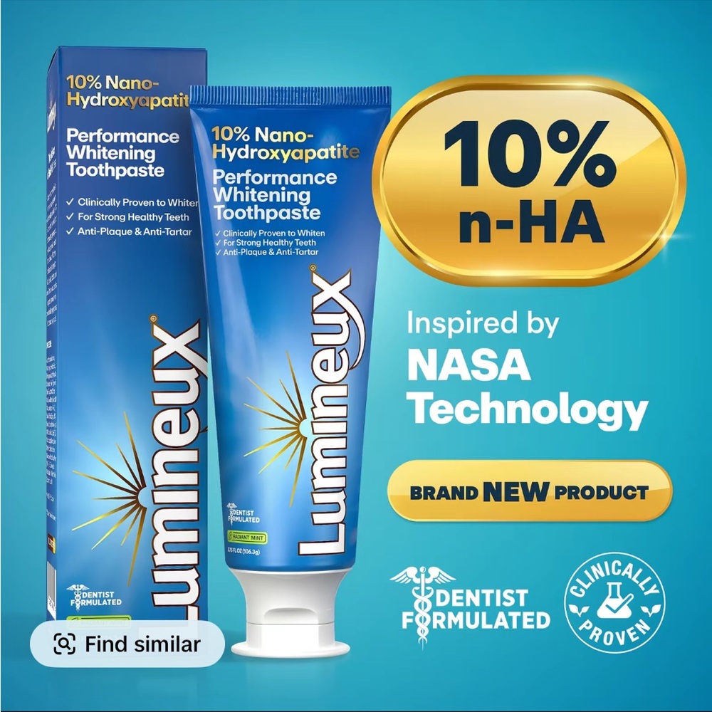 Lumineux 10% Nano Hydroxyapatite Performance Whitening Toothpaste Fluoride Free